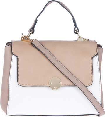 

Fur Jaden Hand-held Bag(Beige, White)