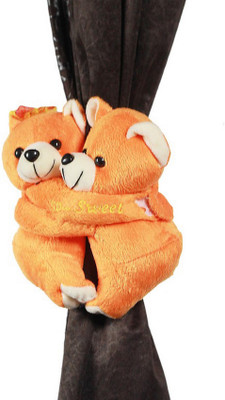 

kraft artefacto haus HUGGING PEACH TEDDY (CURTAIN HOLDERS) - 12CM - 12 cm(Multicolor)