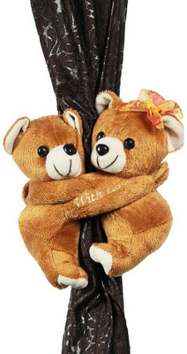 

kraft artefacto haus HUGGING BROWN TEDDY (CURTAIN HOLDERS) - 12CM - 12 cm(Multicolor)