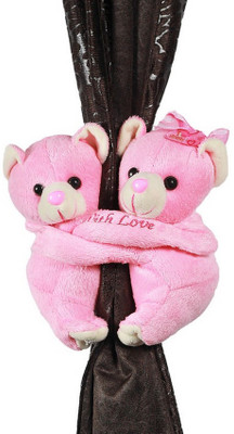 

kraft artefacto haus HUGGING PINK TEDDY (CURTAIN HOLDERS) - 12CM - 12 cm(Multicolor)