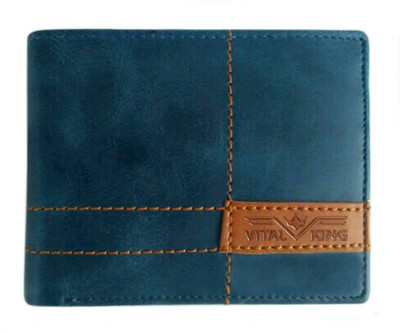 

Vital King Men Blue Artificial Leather Wallet(6 Card Slots)