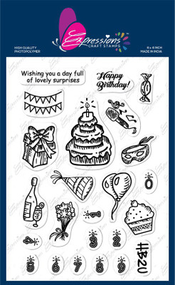 

expressions craft stamps Happy B’day