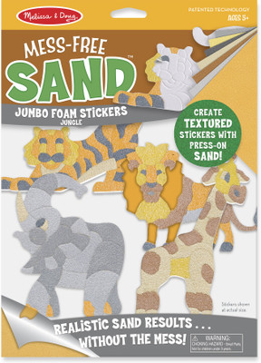

Melissa & Doug Mess-Free Sand Jumbo Foam Stickers - Jungle-30043