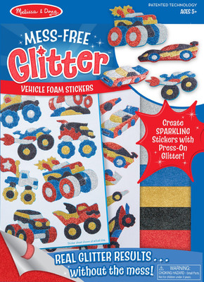 

Melissa & Doug Mess Free Glitter Vehicle Foam Stickers-9251