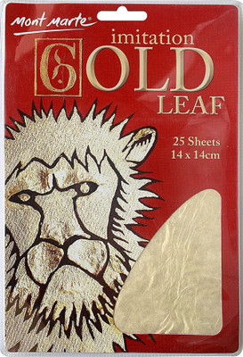 Skywalk Mont Marte Imitation Leaf 14X14Cm MAXX0022 Gold 25 Sheet