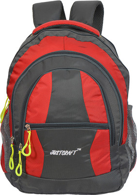 

Justcraft Airport 1000D 25 L Backpack(Grey, Red)