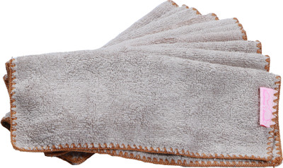 

Mumma's Touch Cotton 400 GSM Bath Towel(Pack of 10, Beige), Beige - light brown border