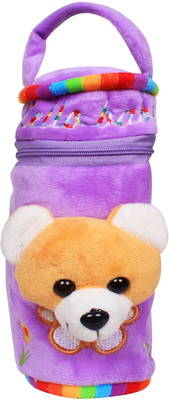 

Ole Baby Cute Smiley Teddy Plush Toy Velvet Milk Feeding Bottle Cover (Upto 50-500 ml)…(Purple