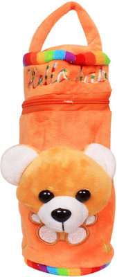

Ole Baby Cute Smiley Teddy Plush Toy Velvet Milk Feeding Bottle Cover (Upto 50-500 ml)…(Orange