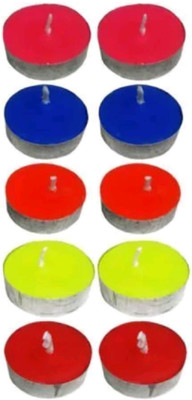 

MADHULICA MD02091 MULTICOLOUR TEA LIGHT CANDLES PACK OF 100 Candle(Red, Blue, Yellow, Pack of 100), Blue;red;yellow