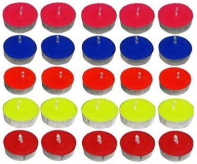 

Lovato multicolor tealight candle Candle(Multicolor, Pack of 50)