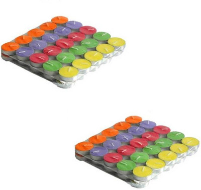 

Lovato multicolor tealight candle Candle(Multicolor, Pack of 100)