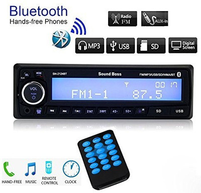 

Sound Boss SN-2124BT Bluetooth Wireless With Phone Caller Id Receiver Car Media Player Car Stereo(Single Din)