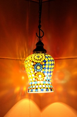 Lal Haveli Antique Hanging Light Indoor Night Lamp Ceiling Pendant Pendants Ceiling Lamp(Multicolor)