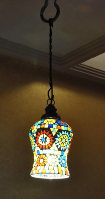 Lal Haveli Glass lamp Light Pendants Ceiling Lamp(Multicolor)