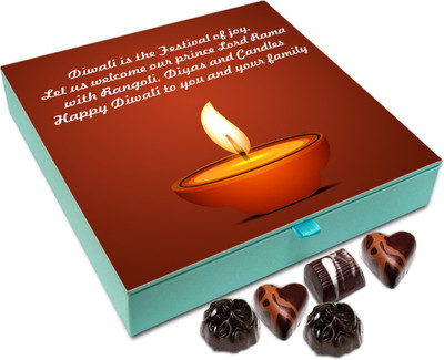 

Chocholik Diwali Gift - Deepawali Is Festival Of Joy Chocolate Box - 9pc Truffles(108 g)