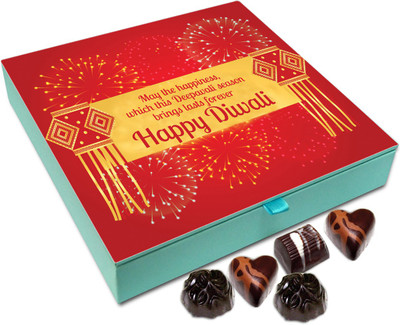 

Chocholik Diwali Gift Box - May This Diwali Burn All Your Bad Times Chocolate Box - 9pc Truffles(108 g)