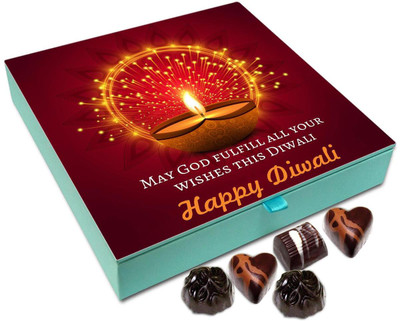 

Chocholik Diwali Gift - May God Fulfill All Your Wishes This Diwali Chocolate Box - 9pc Truffles(108 g)