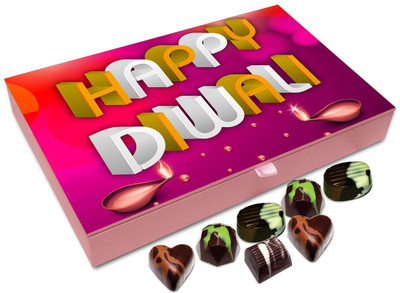 

Chocholik Diwali Gift Box - Happy Diwali To All The Wonderful Teachers Chocolate Box - 12pc Truffles(144 g)