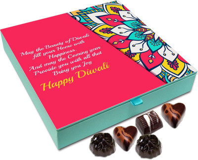 

Chocholik Diwali Gift - May The Coming Diwali Fulfill All Your Secret Wishes Chocolate Box - 9pc Truffles(108 g)