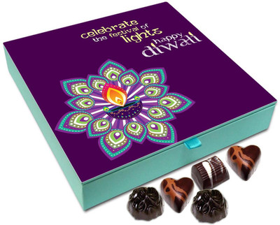 

Chocholik Diwali Gift Box - Celebrate The Festival Of Lights Happy Diwali Chocolate Box - 9pc Truffles(108 g)