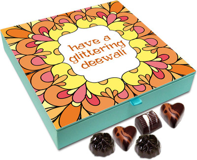 

Chocholik Diwali Gift Box - May This Diwali Sparkle Up You Life Chocolate Box - 9pc Truffles(108 g)