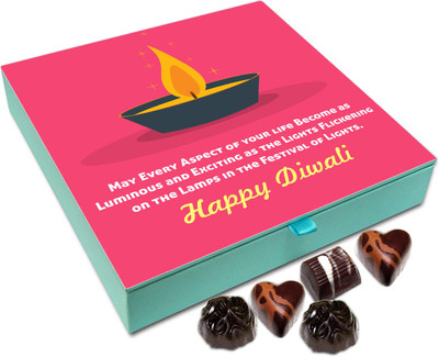 

Chocholik Diwali Gift Box - May Every Aspect Of Your Life Becomes As Luminous As Diwali Chocolate Box - 9pc Truffles(108 g)