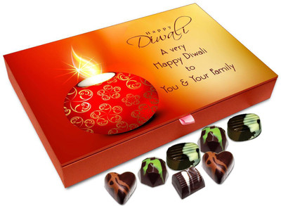 

Chocholik Diwali Gift Box - Have A Safe And Sparkling Diwali Chocolate Box - 12pc Truffles(144 g)