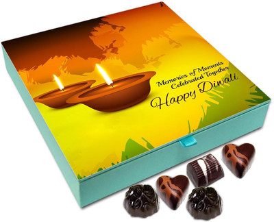 

Chocholik Diwali Gift - Diwali Is Memories Of Moments Celebrated Together Chocolate Box - 9pc Truffles(108 g)