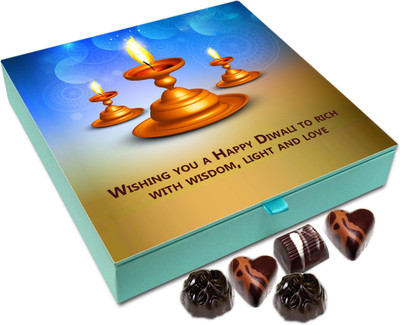 

Chocholik Diwali Gift - Wishing You A Diwali Rich With Wisdom Light And Love Chocolate Box - 9pc Truffles(108 g)