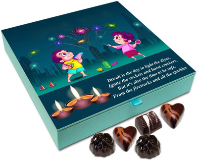 

Chocholik Diwali Gift - Have A Safe And Bombastic Diwali Chocolate Box - 9pc Truffles(108 g)