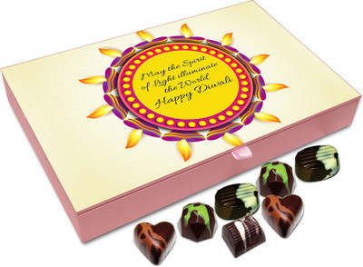 

Chocholik Diwali Gift Box - May The Spirit Of Diwali Illuminate The Life Of All Chocolate Box - 12pc Truffles(144 g)