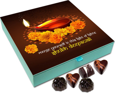

Chocholik Diwali Gift Box - Merge Yourself In The Bright Lights Of Diwali Chocolate Box - 9pc Truffles(108 g)