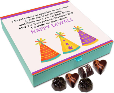 

Chocholik Diwali Gift - Diwali Creates Smile On All Our Faces Chocolate Box - 9pc Truffles(108 g)
