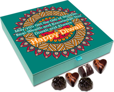 

Chocholik Diwali Gift - Happy Diwali And May You Attain Lots Of Knowledge Chocolate Box - 9pc Truffles(108 g)