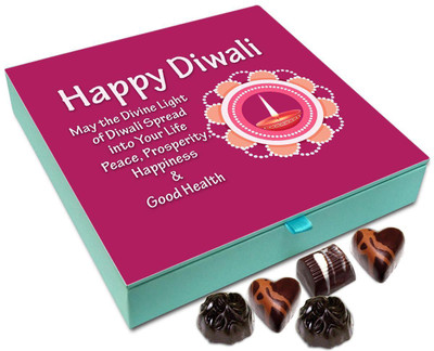 

Chocholik Diwali Gift Box - May The Divine Light Of Diwali Bring Health And Happiness Chocolate Box - 9pc Truffles(108 g)