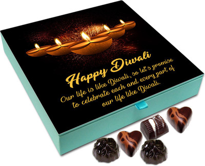 

Chocholik Diwali Gift - Lets promise To Celebrate Diwali With Peace And Happiness Chocolate Box - 9pc Truffles(108 g)