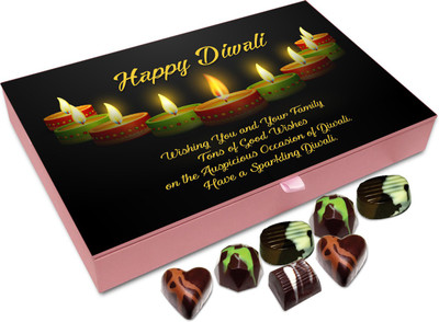 

Chocholik Diwali Gift - Wishing You And Your Family Tons Of Good Wishes On Diwali Chocolate Box - 12pc Truffles(144 g)