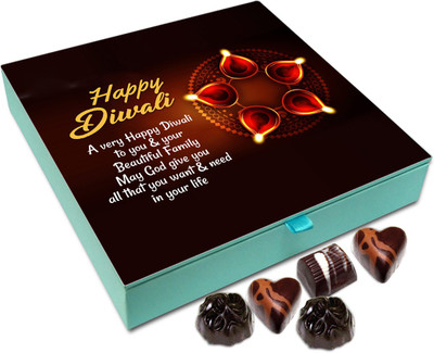 

Chocholik Diwali Gift - A Very Happy Diwali To You And Your Beautiful Family Chocolate Box - 9pc Truffles(108 g)