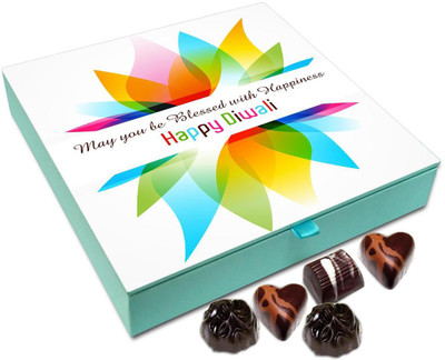 

Chocholik Diwali Gift - May You Be Blessed With Happiness On This Diwali Chocolate Box - 9pc Truffles(108 g)