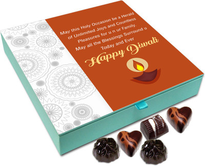 

Chocholik Diwali Gift Box - May The Holy Occasion Of Diwali Be The Herald Of Happiness Chocolate Box - 9pc Truffles(108 g)