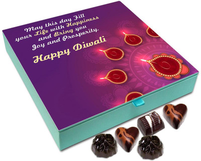 

Chocholik Diwali Gift - May This Diwali Fill You With Happiness Chocolate Box - 9pc Truffles(108 g)