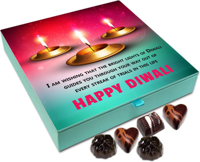 

Chocholik Diwali Gift - May The Bright Light Of Diwali Guide You To Better Path Chocolate Box - 9pc Truffles(108 g)