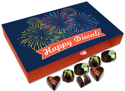 

Chocholik Diwali Gift - Enjoy Diwali Responsibly Chocolate Box - 12pc Truffles(144 g)