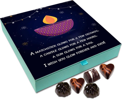 

Chocholik Diwali Gift - This Diwali I Wish That You Glow Forever Chocolate Box - 9pc Truffles(108 g)
