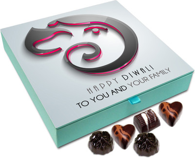 

Chocholik Diwali Gift - May God Bless You And Your Family On This Diwali Chocolate Box - 9pc Truffles(108 g)