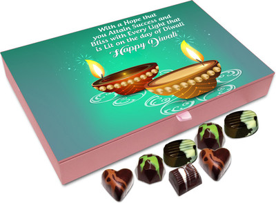 

Chocholik Diwali Gift Box - Hope You Attain Tremendous Amount Of Success This Diwali Chocolate Box - 12pc Truffles(144 g)