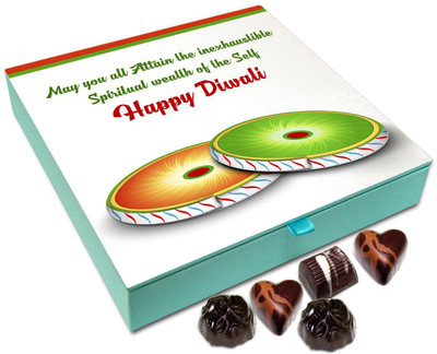 Chocholik Diwali Gift - May This Diwali You Attain Spiritual Health Chocolate Box - 9pc Truffles(108 g)