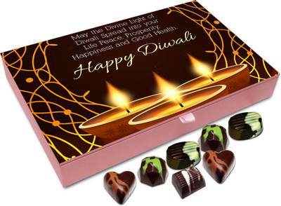 

Chocholik Diwali Gift Box - May The Divine Light Of Diwali Lead Us Together To A Batter Path Chocolate Box - 12pc Truffles(144 g)