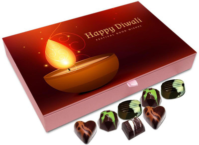 

Chocholik Diwali Gift Box - Good Wishes On Festival Of Diwali Chocolate Box - 12pc Truffles(144 g)